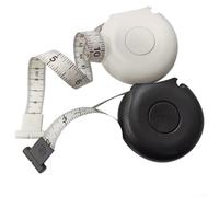 Cinta métrica, 200 cm/80 pulgadas, cinta métrica retráctil para coser y sastrería, funcionamiento suave, sin ruido de clic, diseñadores de tela (blanco)