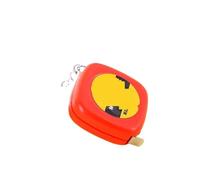 Cinta métrica Cinta métrica portátil multicolor con llavero, mini rollo de cinta, regla telescópica automática(Red)