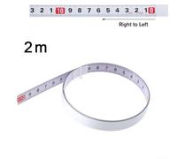 Cinta métrica con respaldo de acero para sierra ingletadora, herramientas de carpintería - 1 m de longitud, 13 mm de ancho, izquierda a derecha/derecha a izquierda/inicio medio, blanco (2 m de derecha