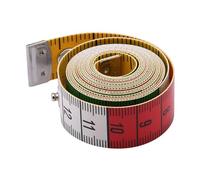 Cinta métrica corporal con hebilla, regla de costura suave de doble cara, 1,5 m x 1,8 cm, 1 unidad