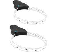 Cinta Metrica Corporal, Suiyeejan 150 cm Cinta Métrica de Cuerpo Retráctil, Cinta Métrica Suave, para Medidas Corporales Y Pérdida de Peso, Costura, Manualidades, Sastre, Ropa (Negro, 2 Piezas)