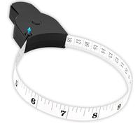 Cinta Metrica Corporal, Suiyeejan 150 cm Cinta Métrica de Cuerpo Retráctil, Cinta Métrica Suave, para Medidas Corporales Y Pérdida de Peso, Costura, Manualidades, Sastre, Ropa (Negro, 1 Piezas)