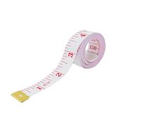 Cinta métrica de 150 cm/60 pulgadas, 2 en 1, cuerpo con escala CM y pulgadas, cinta métrica de sastre para medir la circunferencia del cuerpo, pecho, cintura, color rosa, 1 unidad