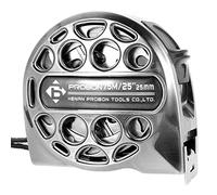 Cinta métrica de 7,5 m/25 pies, escala de doble cara, cinta métrica con cierre deslizante, medidor de roller, cámara hueca extensible de acero inoxidable para decoración interior, medición de