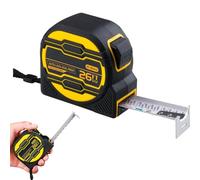 Cinta métrica de 8 m, cinta métrica autobloqueable con gancho magnético, escala de doble cara en pulgadas y herramienta de medición métrica retráctil práctica para construcción, hogar, carpintería