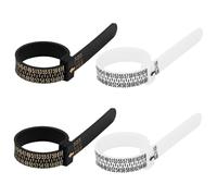 Cinta Métrica De Anillo De 4 Piezas, Herramienta De Medición, Banda De Goma, Cinta Métrica Portátil, Medición De Circunferencia Del Dedo