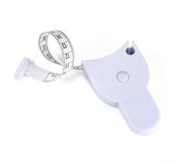 Cinta métrica de bloqueo de botón para lecturas seguras y estables al medir partes del cuerpo como cintura y caderas