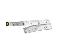 Cinta métrica de cuerpo suave de 1,5 m de doble cara en pulgadas y cm, regla flexible para costura, sastrería, fitness, cintura, pecho, cadera (blanco)