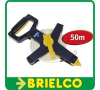 Toolland Cinta métrica, escala de centímetro y milímetro, fibra de vidrio, 50 m