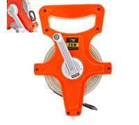 Cinta métrica de fibra de vidrio - 50 pies de largo, herramienta de doble cara para exteriores, cinta de marco abierto para campo deportivo, guía de acero PVC para campo de salto, topografía