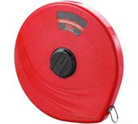 Cinta métrica de fibra de vidrio de larga duración, 20 m, escala de doble cara, resistente al óxido, cinta corporal suave para cintura, IMC, ropa, tela para uso en construcción (rojo 50)