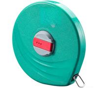 Cinta métrica de fibra de vidrio duradera, 20 m, retráctil, con autobloqueo, cinta métrica flexible para uso profesional (verde 30)