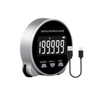 Cinta métrica digital electrónica, regla de rollo con pantalla digital, regla de rollo de 656 pies de alta precisión, cinta métrica recargable con pantalla LCD para diámetros planos y curvas y formas