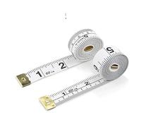 Cinta métrica flexible para medir el cuerpo, Cinta métrica de doble cara 60 pulgadas 150 cm multicolor for sastre costura corporal(White)