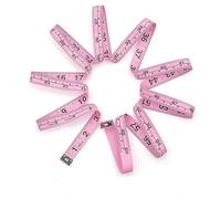 Cinta métrica flexible para medir el cuerpo, Cinta métrica de doble cara 60 pulgadas 150 cm multicolor for sastre costura corporal(Pink)