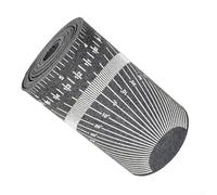 Cinta métrica flexible para tubos de 1 a 6 pulgadas de diámetro, sin material con marcas transparentes de doble unidad, alta resistencia al calor hasta 350 grados para uso industrial, negro (6-30