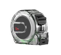 Cinta métrica fluorescente de alta precisión, escala de precisión de doble cara, 500x1,9 cm, cinta métrica retráctil, regla portátil, calibración cero verdadera, para construcción