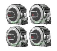 Cinta métrica fluorescente de alta precisión, escala de precisión de doble cara, 500x1,9 cm, cinta métrica retráctil, regla portátil, calibración cero verdadera, para construcción