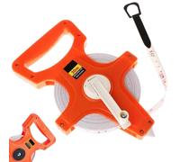 Cinta métrica larga - Cinta de bobina abierta de fibra de vidrio de 20 m, métrica con pies y metros | Herramienta de investigación de construcción pesada para la construcción de terrenos Wo