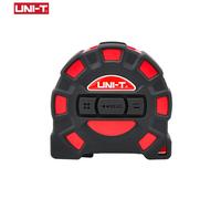 Cinta métrica láser 2 en 1 para ruleta, medidor de distancia, telémetro, regla electrónica, pantalla LCD, herramienta de medición, 50m, 60M, UNI-T