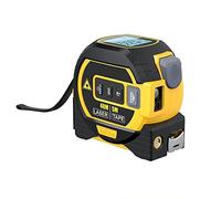 Cinta métrica láser 3 en 1, Medidores de distancia láser digitales con pantalla LCD, Medición láser de 40 m/131 pies, Cinta métrica de 5 m/16 pies, Área de medición/Volumen/Distancia/Pitágoras