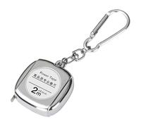 Cinta Métrica Llavero - Herramienta De Medición Portátil | Mini Regla Flexible De Acero | Cinta De Bolsillo Métrica 2M Compacta - Cuerpo Ligero De ABS, Clip Para Llaves Ideal Para Hogar, Exterior Y Pr