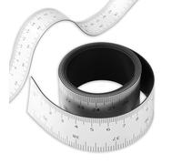 Cinta Métrica Magnética, 1m Cinta Métrica Flexible con Medidas en Pulgadas y Centímetros Ideal para Pizarras Blancas de Aula Talleres Fresadoras Mesas de Dibujo y Manualidades
