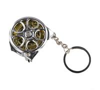 Cinta métrica métrica retráctil de 2 metros de acero inoxidable con bloqueo automático, regla compacta para sastrería (dorado)