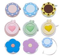 Cinta métrica para el cuerpo, 8 unidades, cinta métrica retráctil, cinta métrica para costura, cinta métrica duradera, adecuada para costura, ropa, medidas de parte del cuerpo (multicolor)