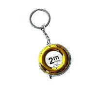 Cinta métrica para llavero pequeño, retráctil en miniatura, regla de acero de precisión de 2 m de largo con cuerpo de ABS, cinta métrica de acero ABS perfecta para aficionados bricolaje y