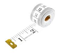 Cinta métrica para sastre, 150 cm, color blanco, 1,5 m