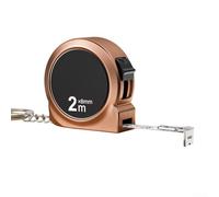 Cinta métrica retráctil compacta de 2 m con llavero para una integración perfecta en rutinas de medición diarias en interiores y exteriores (C)