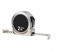 Cinta métrica retráctil compacta de 2 m con llavero para una integración perfecta en rutinas de medición diarias en interiores y exteriores (B)