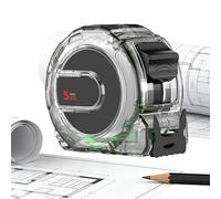 Cinta métrica retráctil - Medidor preciso y retráctil para mediciones exactas, herramienta de medición para medir distancias con una regla, para renovación, proyectos de construcción y diseño de