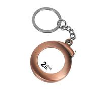 Cinta métrica retráctil pequeña de bronce con llavero, 6 pies, tamaño mini de bolsillo para cinta métrica del hogar