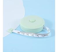 Cinta métrica suave de vinilo flexible de doble escala de 2 m para sastres, costureras y artesanos, cinta métrica retráctil con funda de ABS (verde)