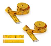 Cinta Metrica, Suiyeejan Herramienta de Costura para Sastre, Cinta MéTrica Profesional de PVC de Doble Cara para Busto Y Caderas, Tejidos de Costura(200cm/79 Pulgadas, 2 Piezas)