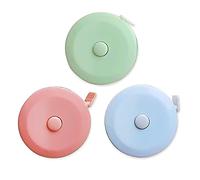 Cinta métrica telescópica para cuerpo de 3 pieza, cinta métrica con doble escala para medir longitud, línea, pecho, cintura, pierna y otros mecanismos de corte multiusos portátiles (azul, rosa, verde)