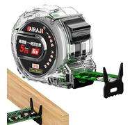 Cinta métrica transparente: legible por ambos lados, cinta métrica enrollable en un estuche transparente, herramienta de medición de carpintero robusta Alta visibilidad y precisión confiable para la c