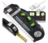 Cinta métrica USB multifuncional con nivel y láser (250 m)