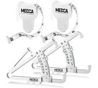 Cinta métrica y calibrador de pliegue de piel para el cuerpo - Juego de 4 piezas - Analizador de grasa corporal de pliegue de piel y herramienta de medición del IMC, Blanco