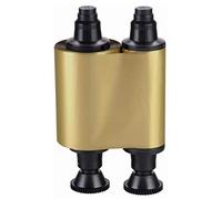 Cinta monocromática de oro compatible R2016 para impresoras de tarjetas Evolis Pebble Dualys 1000 imágenes R2016 cinta dorada