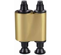 Cinta monocromática dorada R2016 compatible con impresoras de tarjetas Evolis Pebble Dualys 1000 imágenes