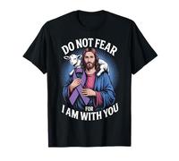 Cinta morada con texto en inglés "All Cancer" Christian Jesus Do Not Fear Lamb Camiseta