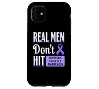 Cinta morada de conciencia contra el abuso contra la violencia doméstica Carcasa para iPhone 11