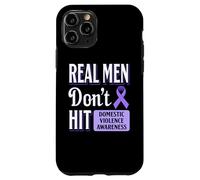 Cinta morada de conciencia contra el abuso contra la violencia doméstica Carcasa para iPhone 11 Pro