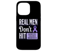 Cinta morada de conciencia contra el abuso contra la violencia doméstica Carcasa para iPhone 14 Pro Max