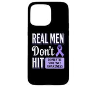 Cinta morada de conciencia contra el abuso contra la violencia doméstica Carcasa para iPhone 15 Pro Max