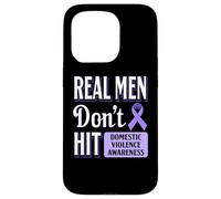 Cinta morada de conciencia contra el abuso contra la violencia doméstica Carcasa para iPhone 15 Pro