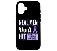 Cinta morada de conciencia contra el abuso contra la violencia doméstica Carcasa para iPhone 16